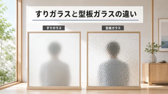 すりガラスと型板ガラスの違い7項目｜見分け方と場所別の選び方を解説