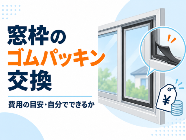窓枠のゴムパッキン交換の費用は?内訳と自分でできるかの見分け方