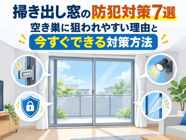 掃き出し窓の防犯対策7選｜空き巣に狙われやすい理由と今すぐできる対策方法