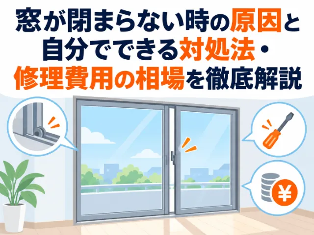 窓が閉まらない時の原因と自分でできる対処法・修理費用の相場を徹底解説