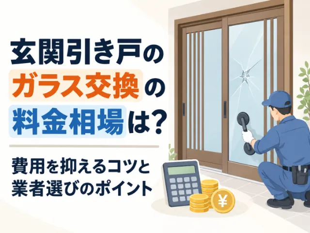 玄関引き戸のガラス交換料金相場は？費用を抑えるコツと業者選びのポイント