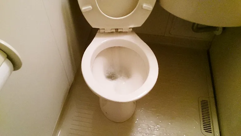 つまりが解消されたトイレ