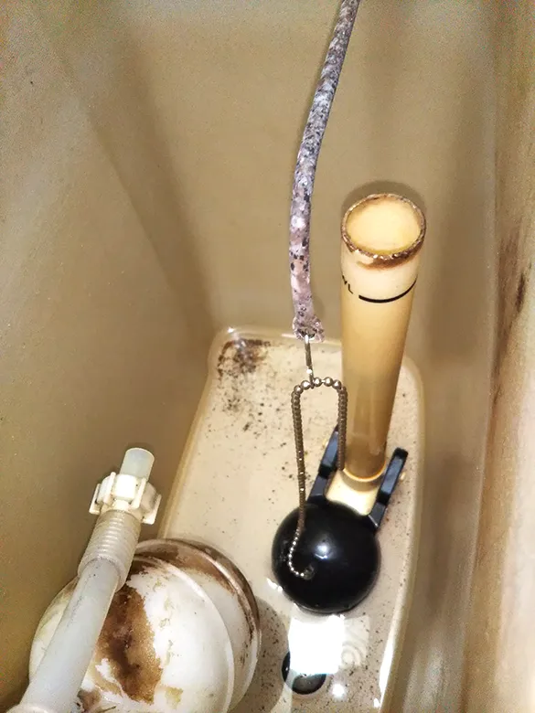 トイレの水が流れっぱなしになっていたのを修理