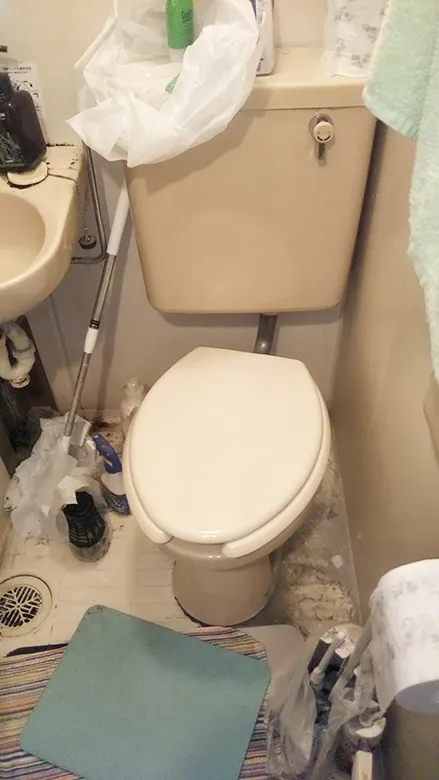 割れてしまった便座