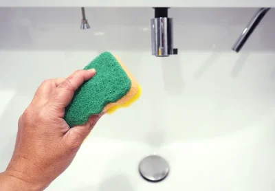 洗面ボウルを掃除