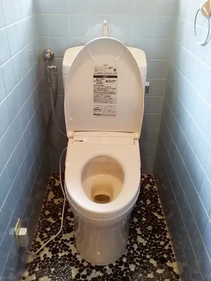 トイレから水漏れしているので交換