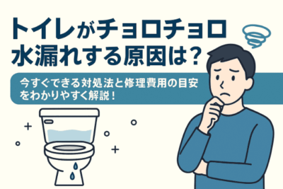 トイレがチョロチョロ水漏れする原因は？原因と自分でできる対処法を解説！