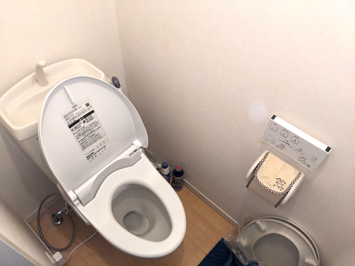【湖南市】退去に伴うトイレの原状回復に対応｜ウォシュレットを取り外して元の便座へ戻した施工事例