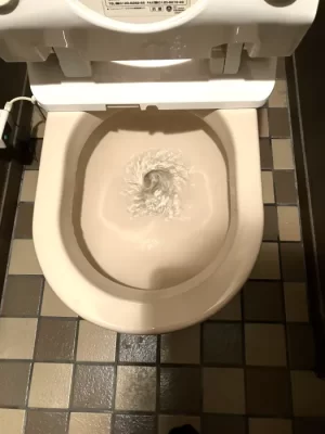 【草津市】トイレットペーパーなどによるトイレ詰まりに対応｜ローポンプ作業で改善した施工事例