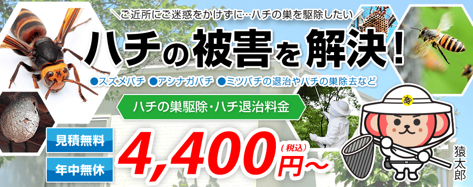 ハチ退治 猿太郎 トップページ
