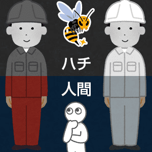 夜間のスズメバチの見え方